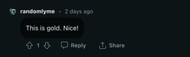 Screenshot of user @randomlyme's comment (Image via Reddit)
